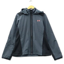 【中古】アンダーアーマー UNDER ARMOUR フード裏メッシュ ジップアップ 中綿 ジャケット パーカー M グレー レディース 【ベクトル 古着】 240507