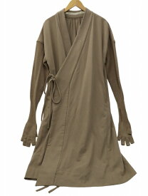 【中古】ガサ GASA 異素材 グローブ ニット ロングコート ベージュ 【ベクトル 古着】 250118