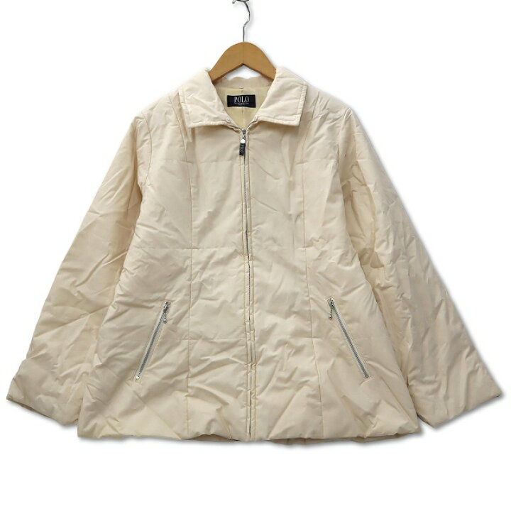 楽天市場】【中古】POLO 中綿 ジップアップ ジャケット M ベージュ 