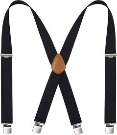 【24時間・赤字覚悟・最安挑戦！】サスペンダー メンズ レディース X型 35mm幅 ズボン吊りフリーサイズ 吊りバンド ゴム 無地 男女兼用 アクセサリー ベルト サイズ調整可能