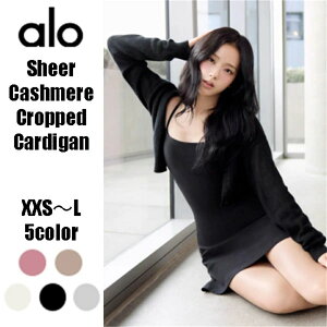 �� alo yoga �����K�i�č���蒼�A�� NEW Sheer Cashmere Cropped Cardigan �V�A�[ �J�V�~�� �N���b�v�h �J�[�f�B�K�� ���� �u���b�N�s���N �W�X���p JISOO BLACKPINK ���f�B�[�X �X�|�[�c�E�F�A �g���[�j���O 