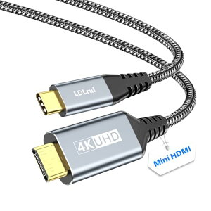 ZeroneTeck USB C ~jHDMI 2.0 ϊP[u4K@60Hzfo͑ΉUSB C to Mini HDMI HDRϊA_v^ Thunderbolt3 ΉMacBook Pro/Air,iPad ProAACEI[Ef[^ADellAQQHAArzopaAcocoparA|[^uj^[ 1M