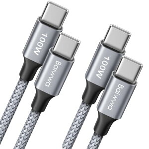 2m 2{USB C P[u 100W PDΉ 5A}[d USB-C & USB-C P[u ϋv iPhone 16 15 Pro MaxAGalaxy S24 S23 S22 S21 S20AXperiaAMacBook Air/ProAiPad ProType-CfoCXɑΉ