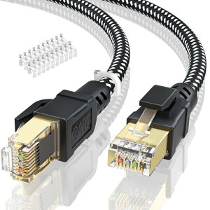 BUSOHE LANP[u 2M CAT8 Llan tbg40Gbps 2000MHz  RJ45 RlN^ JeS[8 lanP[u  lanP[uP[u  C[Tlbg  Q[p ɑΉ