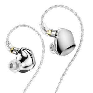 TRN VXpro+ �C���[���j�^�[ �n�C���] �C���z�� 8BA+1DD �n�C�u���b�h�^ ���j�^�[�C���z�� ���Չ��� IEM �C�����j �L�� 3.5mm�W���b�N QDC�E�����P�[�u�� (�V���o�[)