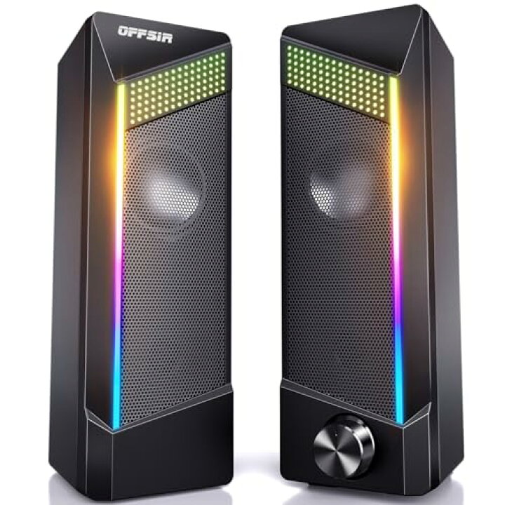 楽天市場】OFFSIR PCスピーカー ゲーミングスピーカー USB有線 RGB 