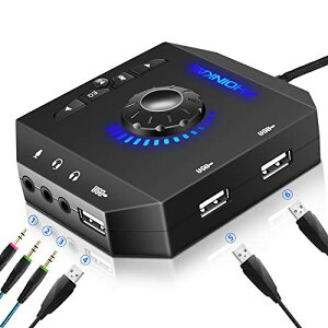 PHOINIKAS TEhJ[h Ot USB I[fBI ϊA_v^ OtTEhJ[h ʒ Ȑ؂ USB|[g 3.5mmWbN/USBWbNt usb TEh J[h XeII[fBIA_v