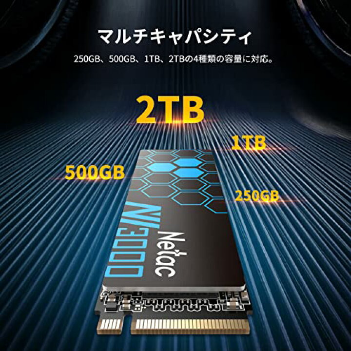 楽天市場】Netac M.2 SSD 500GB （ヒートシンク付 ） PCIe Gen3.0x4 