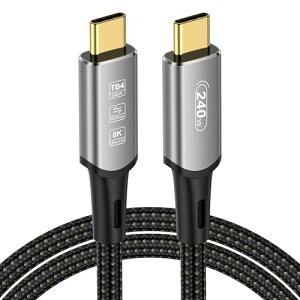 USB 4P[u 1M Thunderbolt 4 Ή Thunderbolt 3 240W}[d 8K 40Gbpsf[^] USB Type-C P[uiPhone 15 Pro Max MacBook Type-Cm[gPCȂǗp