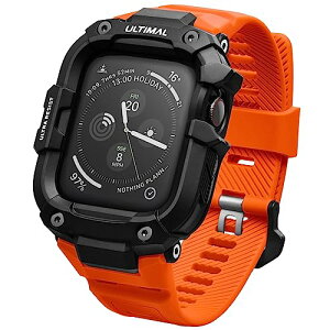 ULTIMAL �R���p�`�u�� Apple Watch �J�o�[ �P�[�X 44mm 45mm 49mm �A�b�v���E�H�b�`�o���h TPU��̌^�A�b�v���E�H�b�`�x���g �S�ʕی� �����Y �ϏՌ� �E���ȒP ����~�� �ϋv�� �����E�L�Y�h�~ ���蕨