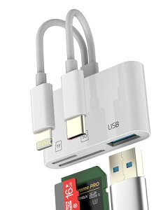 ^CvcCgjOϊUSB3.0 TFJ[hSDJ[h[_[i3in1jΉiPhone iPad macbook lightningΉSamsung USB C OTG [J[hA_v^[ ΉApple