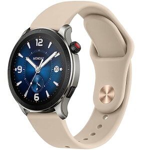 [Vancle] 22mm �o���h for Amazfit GTR 47mm / GTR 2 / GTR 2e / GTR 3 / GTR3 Pro/GTR 4 / Stratos 3 / Stratos 2, �V�����V���R�����n���h �����x���g �_�炩�� �V���R���o���h ���߉\ (�~���N�e�B�[)