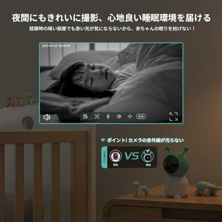 楽天市場】新登場・温湿度検知見守りカメラ BOIFUN ペットカメラ 自動 