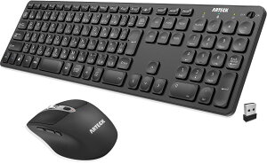 Arteck 2.4GCX L[{[h }EX Zbg y ^ Type-C [d tTCY L[{[h }EX Rs[^[AfXNgbvAPCAbvgbvAWindows 11/10/8/7Ƃ̌