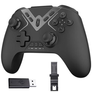 FONLAM Switch対応 コントローラー PC/Android/iOS/SteamDeckも全対応 リニアトリガー 背面ボタン マクロ対応 RGBライト ホールセンサートリガー ゲームコントローラー Bluetooth/2.4G無線接続 スマホ対応