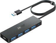 acer USB3.0 ハブ (4-in-1, 5Gbps) 120cm 増設 拡張 4ポート Hub 高速データ転送 延長ケーブル 軽量 コン…
