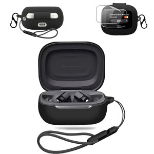 For JBL LIVE BEAM 3 �p �P�[�X �J�o�[ +2���t�B����NOUKAJU ���C�����X �C���[�z�� �V���R�� �ی�P�[�X �i�J���r�i�t��+�X�g���b�v�t�� �j �����h�~ �L�Y�h�~ �ϏՌ� �����[�d�\ �h�� �h�o (�u��