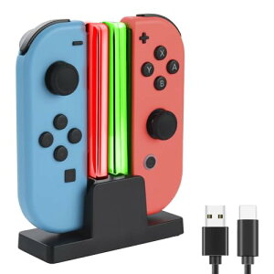 ELUTENG WCR [d X^h Joy-Con [d 2䓯[d For Nintendo Switch p[d WCR [d [dwLEDt Switch WCR [d USBP[ut ^ѕ֗