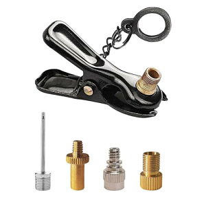 Mesanda バルブアダプター 自転車バルブクリップ 自転車バルブ変換アダプター バルブコンバーター 真鍮 自転車タイヤ ノズル 空気入れ コネクタ バイク 浮き輪 ポンプ口金 ボール用空気針 仏