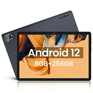 Kinstone タブレット 10.1インチ ゲーミングタブレット Android 12 5G Wi-Fiモデルタブレット、8GB+256GB+1TB拡張可能、8コアCPU 2.4GHz+5GHz、1920x1200 FHD IPS 大画面、8000mAh