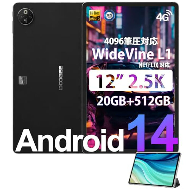 楽天市場】DOOGEE T30 MAX 12インチタブレット Android 14, Helio G99 