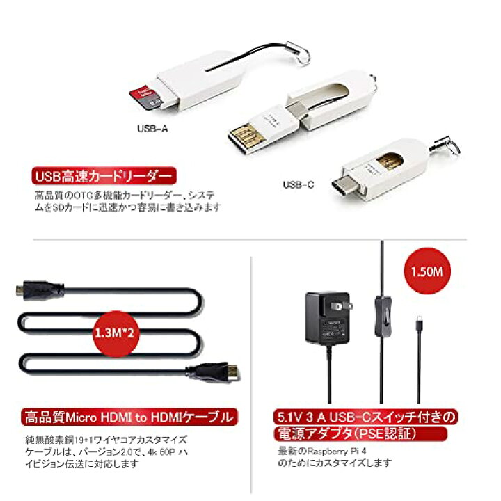楽天市場】TRASKIT Raspberry Pi 4B Kit/Raspberry Pi 4 /ラズベリー 