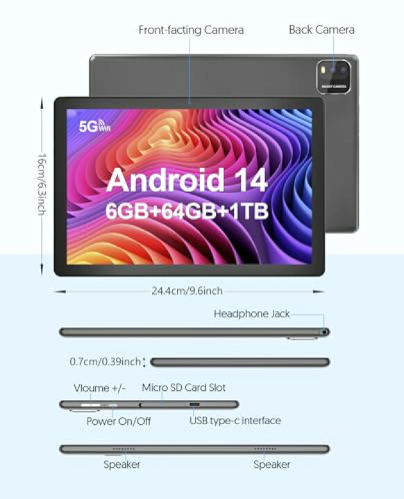 楽天市場】PUTECCH タブレット 10インチ新登場、Android 14タブレット 