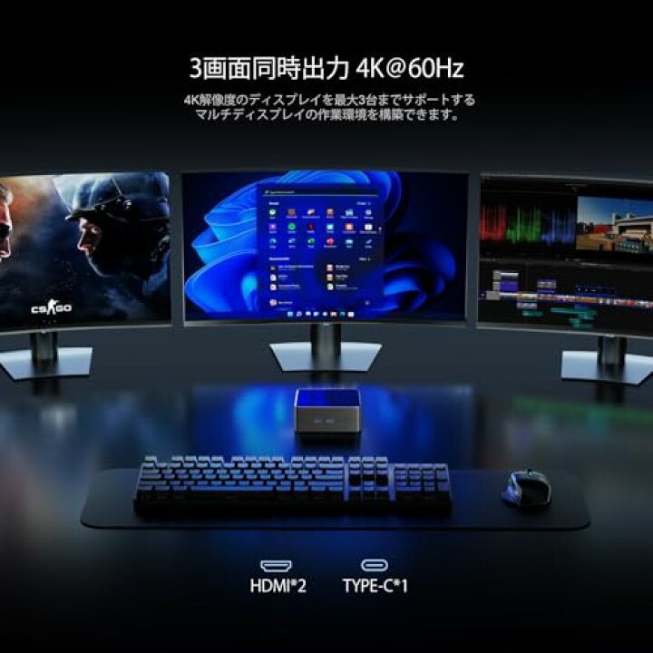 楽天市場】ミニPC AMD Ryzen 5 3550H（4コア8スレッド 最大3.70GHz 