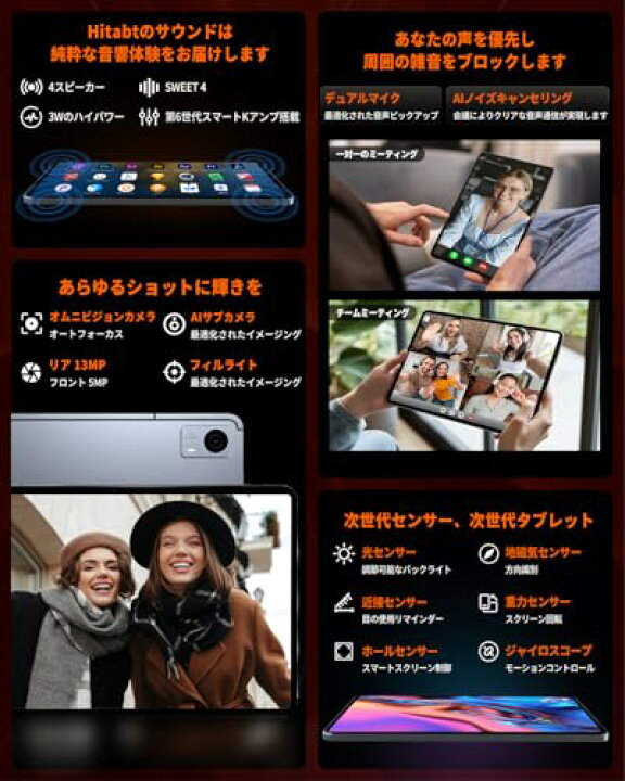 楽天市場】Android14 タブレット 12インチ G99 Hitabt P30A タブレット 