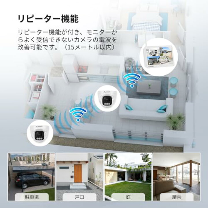 楽天市場】Anakk 防犯カメラ 屋外 ワイヤレス 500万画素 2台 130°広角 