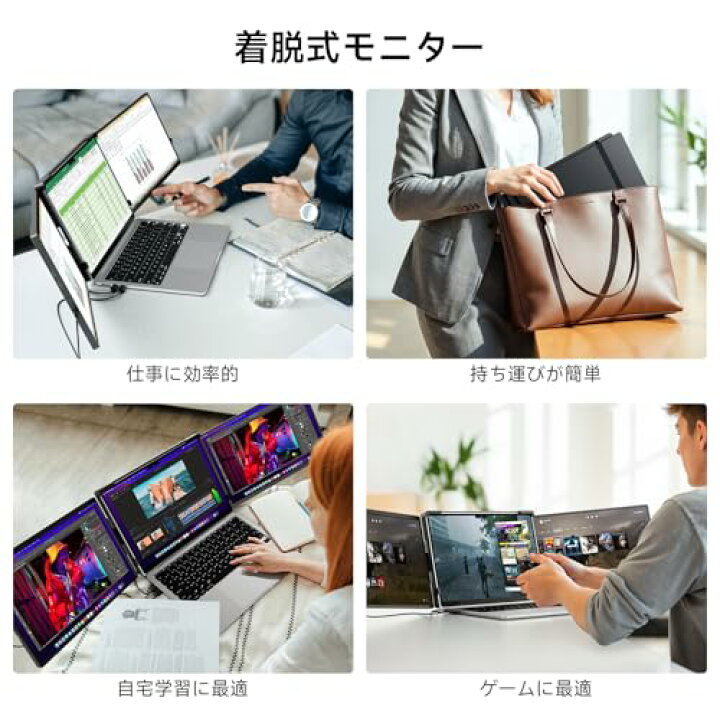 楽天市場】デュアルモニター Dopesplay 360°回転 14~17.3インチ 2画面 