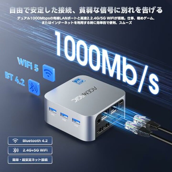 楽天市場】ミニpc n100 mini pc 動作サクサク 最大3.4GHz 小型pc 12GB 