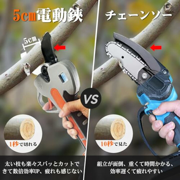 楽天市場】電動バサミ 山本造園会社監修業界初の5cm電動剪定ばさみ 24V 