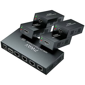 PW-HT226P4 1X4 1080P HDMI�G�N�X�e���_�[�X�v���b�^�[�`��165�t�B�[�g�i50m�jBy Cat5e / Cat6 / Cat7 3D EDID 1�d���T�|�[�g�i1 IN 4 OUT�j