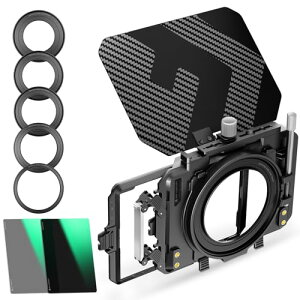 K&F Concept ~j}bg{bNX ND4+ND32 NDtB^[ 4x5.65C` Mini Matte Box J[{t@Co[ 67mm/72mm/77mm/82mm/95mm̃A_v^[Ot 2̊p^tB^[\ [P[Xt iNan