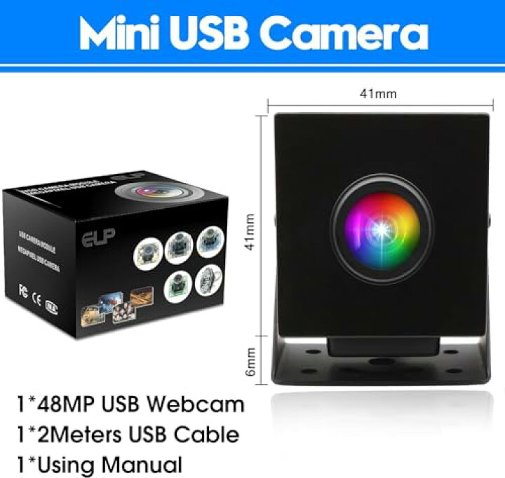 楽天市場】ELP 48MP USBカメラ 8KウルトラHD USBカメラ 200度広角 