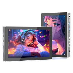 HigolePC ミニPC N100 Mini PC 16GB RAM 256/512GB ROM Windows 11 7インチ 高速Wi-Fi 小型PC 省電力 軽量 4K出力 2画面出力対応 省スペース デスクトップパソコン (HigolePC_F9BP_N100_16GB_256GB_バッテリー版)