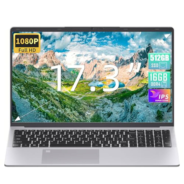 楽天市場】17.3 インチ ノートパソコン 1080P IPS 大画面Win 11 Pro/MS 