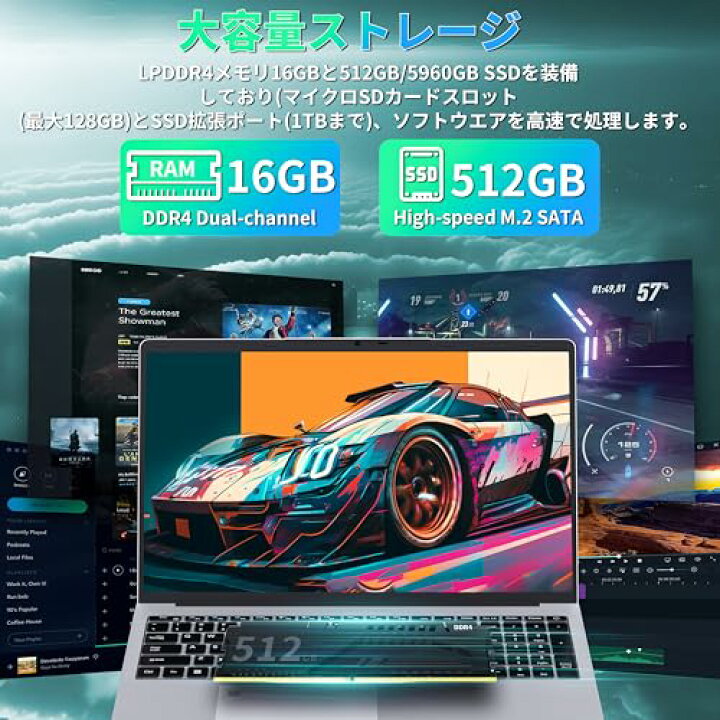 楽天市場】17.3 インチ ノートパソコン 1080P IPS 大画面Win 11 Pro/MS 