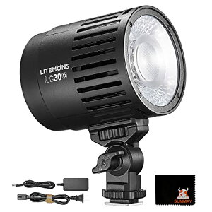 Godox LC30D Litemons デスクトップ LED ライト、連続出力照明、一定の色温度、均一な照明、高輝度、昼光バランス、33W 5600K CRI95+ TLCI96+、小型製品の写真撮影とデスクトップ ライブ ストリーミング