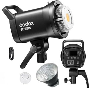 GODOX���K�㗝�XGodox SL60IIBi 75W LED �r�f�I���C�g Bowens �}�E���g 25100Lux@5600K 0%-100% �P�x���� 11 FX���ʃ��[�h �C���^�r���[�A�|�[�g���[�g�A�Õ��A�r�f�I�B�e�ɓK���Ă��܂�