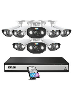 ZOSI 4k ultra hd 800f hƃJpoe ĎJpoeO 800f poehƃJ8Zbg 4k poehƃJ O8 poeJ H.265+poedhƃR[_[ 16ch hdd4tb 800fpoehƃR