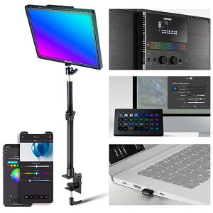 NEEWER GL1C RGB 15.5C`L[Cg 48WGbWCg rfIplCg LED\tgCg Xg[~OCg 2.4G PC/Mac iOS/Android APP/WiFi/Stream DeckRg[ ^b`o[A2900K-7000KAy