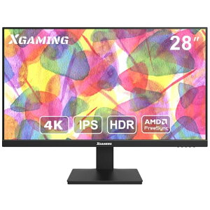 XGaming 28C` 4k j^[ UHD 60Hz 4ms Q[~Oj^[ IPS sRGB100%/AMD FreeSync/HDR/u[Cgጸ/HDMI 2.0x2/DP 1.4x2/t[XPCj^[