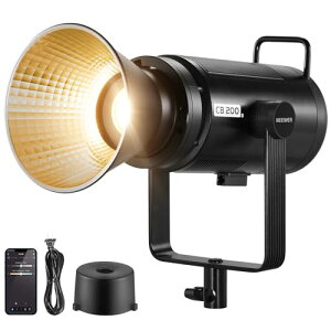 NEEWER CB200B 210W LEDrfICg 2.4G&APP S COBCg AƖBeCg X^WICg Cg F/2700K-6500K/1m90000Lux/CRI/TLCI97+/12Ɩ Bowens}Eg X^WI/rfI^
