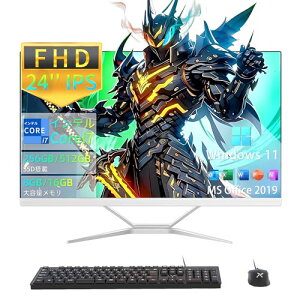 WEY fXNgbvp\R ̌^ Core i7 3㓋 24C` IPSplEtHDi1980x1080jMS Office 2019 Windows 11/USB 2.0/WIFI/L[{[hƃ}EXt fXNgbvpc([:16GB,SSDF512GB)