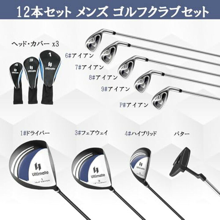 楽天市場】GYMAX メンズ ゴルフ クラブのみセット 右利き用