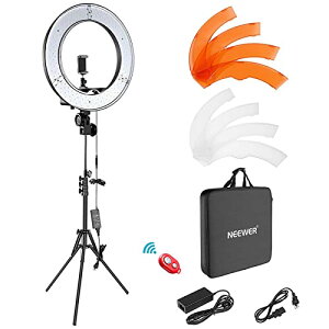 NEEWER 18C`LEDOCg 55W 5600K \ DCg ȃGlSMD LED Jʐ^rfIpƖZbg CgX^hA\tg`[ut /CNAbv/B/YouTube/tiktokBe