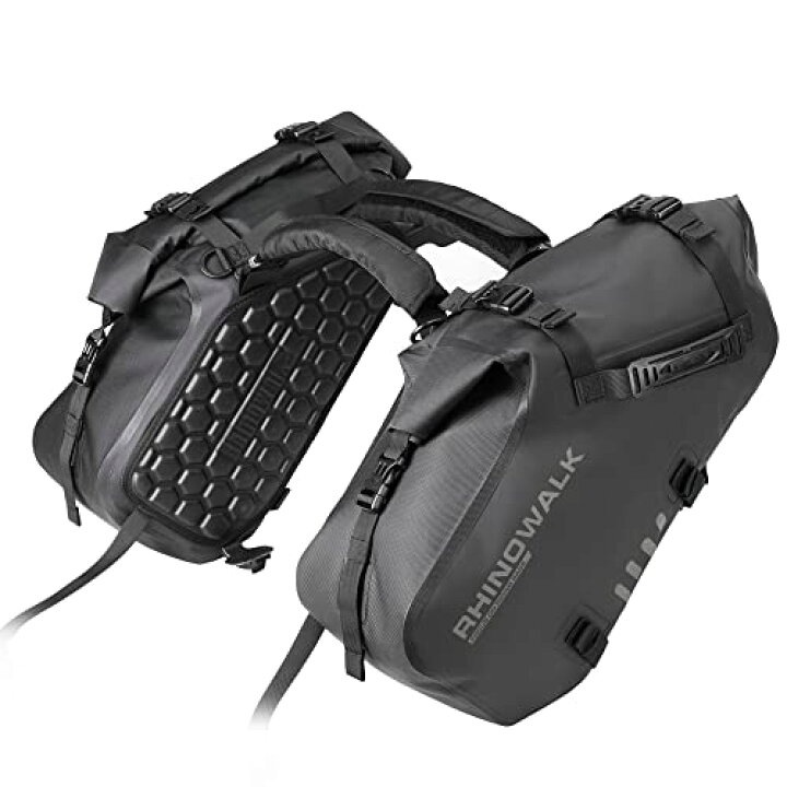 楽天市場】Rhinowalk バイク用 防水サイドバッグ 28L大容量 ツーリング 