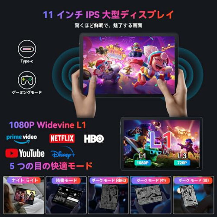楽天市場】Blackview Tab90WIFI Android14タブレット 11インチ 12G+ 